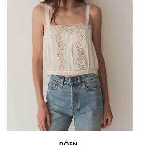 Doen NWT Lace-Trim Cami Tank
